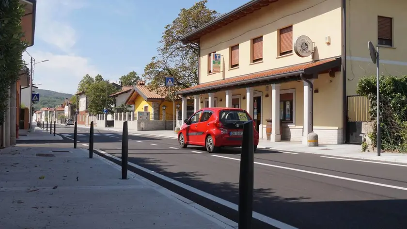 Bumbaca Gorizia 07.09.2021 Savogna d'Isonzo nuova viabilità parcheggi e strisce pedonali © Foto Pierluigi Bumbaca
