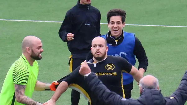 Lasorte Trieste 19/05/19 - Calcio Dilettanti, Costalunga - ISM Gradisca, Rigore 2 - 1 ed Esultanza Costalunga