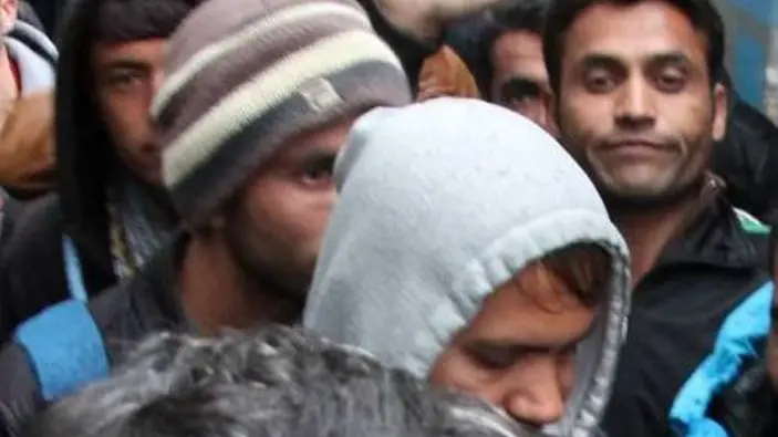 Bumbaca Gorizia 14.10.2015 Profughi in corriera Fotografia di Pierluigi Bumbaca