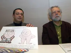 Scialpi a sinistra con Staino
