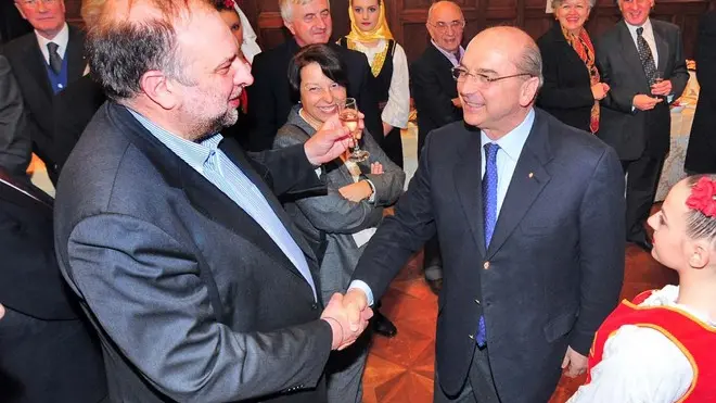 Foto BRUNI TRieste 15.02.12 Consolato di Serbia:cerimonia della Repubblica,Cosolini e Dipiazza