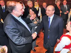 Foto BRUNI TRieste 15.02.12 Consolato di Serbia:cerimonia della Repubblica,Cosolini e Dipiazza