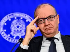 Il ministro dell Istruzione e del Merito, Giuseppe Valditara, durante la presentazione del Piano nazionale di prevenzione contro l uso improprio di Fentanyl e di altri oppioidi sintetici a Palazzo Chigi, Roma, 12 marzo 2024. ANSA/RICCARDO ANTIMIANI