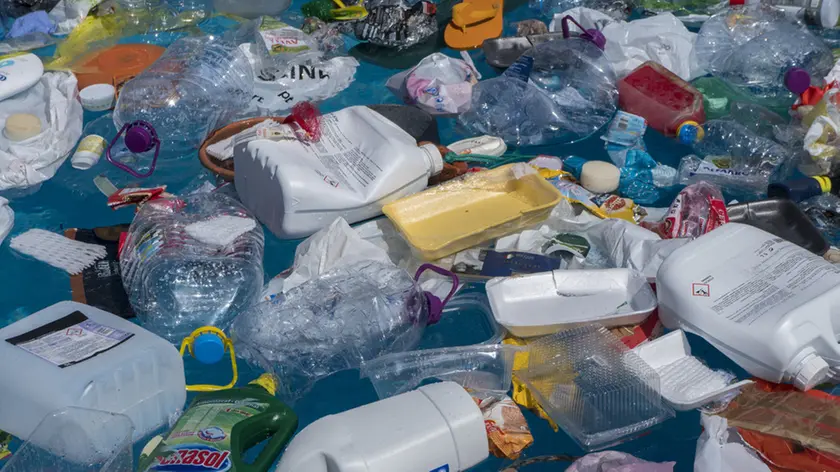 Plastic garbage floating in the ocean. Unlike organic debris, which biodegrades, the photodegraded plastic disintegrates into smaller and smaller pieces and it concentrates in the upper water column. As it disintegrates, the plastic ultimately becomes small enough to be ingested by aquatic organisms that reside near the ocean's surface. In this way, plastic may become concentrated in neuston, thereby entering the food chain. While eating their normal sources of food, plastic ingestion can be unavoidable or the animal may mistake the plastic as a food source. Portugal