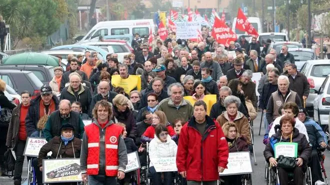 Altran Grado-Protesta per l'Ospizio Marino Foto Maurizio Altran