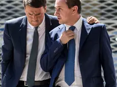 12/07/17 Roma, Matteo Renzi presenta il suo libro Avanti, perchÃ© l'Italia non si ferma. Nella foto Matteo Renzi e Ettore Rosato