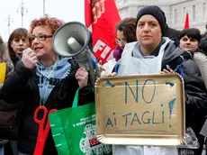 Una recente protesta dei lavoratori delle mense