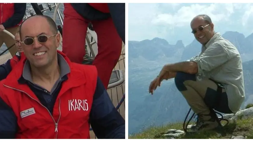 Roberto Starkel, ingegnere navale di 63 anni, in due immagini tratte da facebook