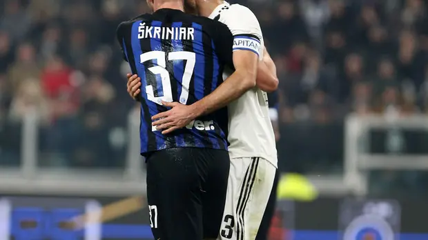 Juventus-Inter - Serie A 15a giornata - Nella foto: Milan Skriniar e Giorgio Chiellini