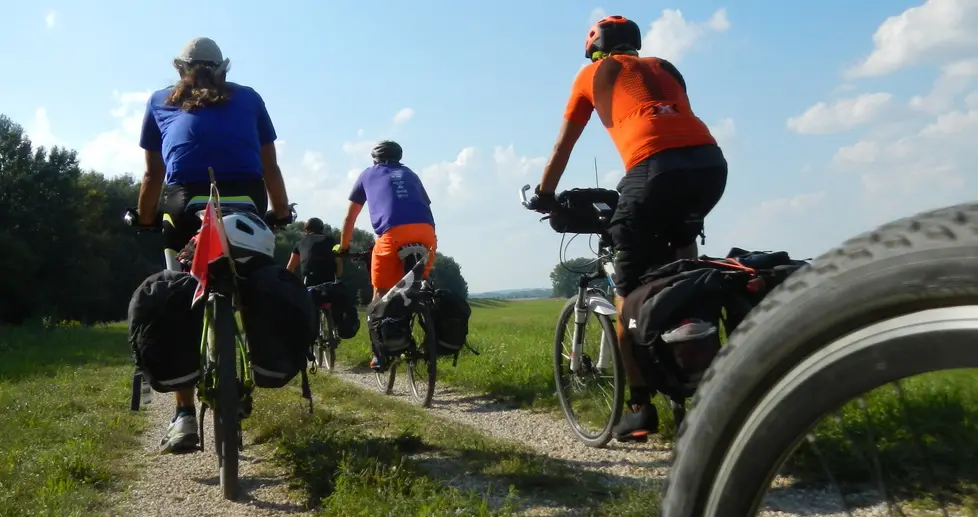 Un altro momento del viaggio in bici