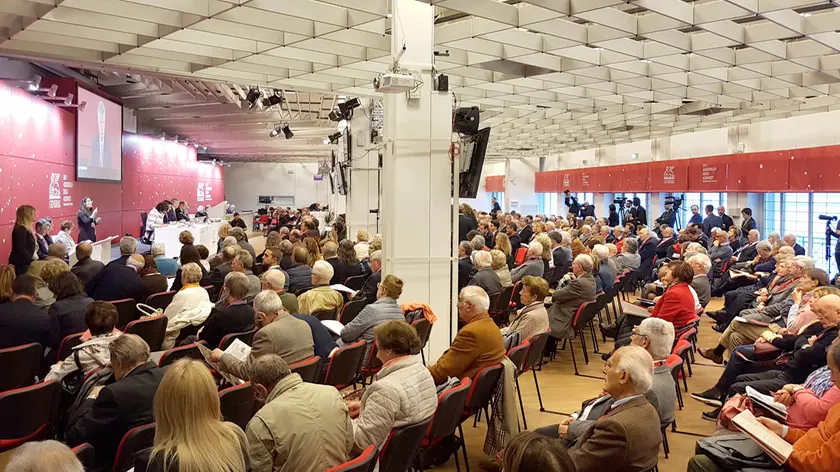 Un'assemblea degli anni scorsi alla Marittima