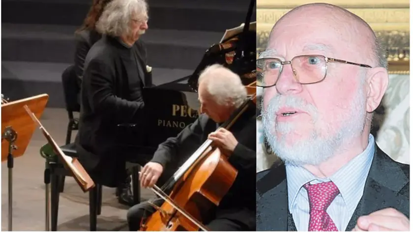 A destra il musicologo de Incontrera
