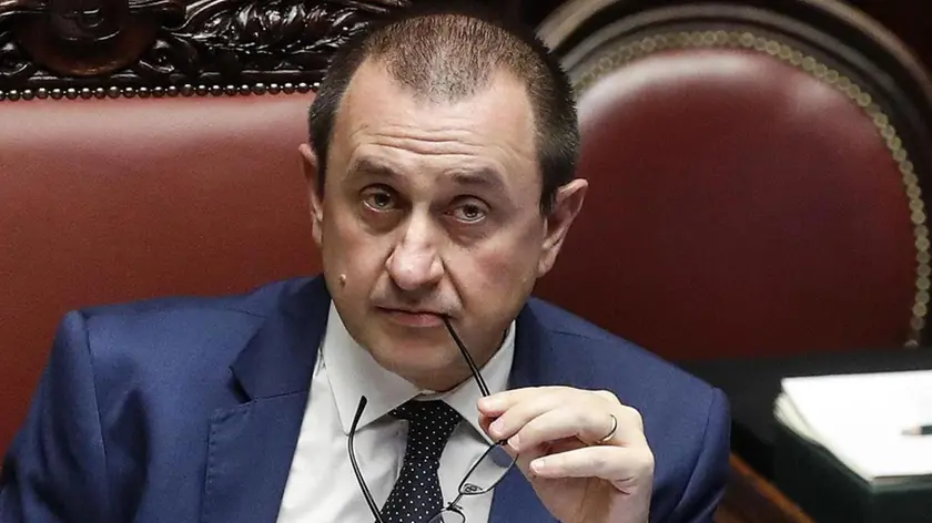 Ettore Rosato, vice presidente della Camera dei Deputati, nell'Aula della Camera durante la discussione generale sul ddl costituzionale per il taglio dei parlamentari, Roma, 7 ottobre 2019. ANSA/ RICCARDO ANTIMIANI