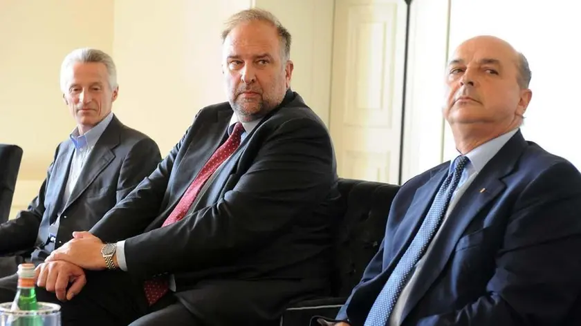 Da sinistra: Riccardo Illy, Roberto Cosolini e Roberto Dipiazza