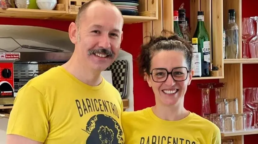 Lorenzo Lenhardt e Marilena Delfabro, titolari del Baricentro di Gradisca d’Isonzo