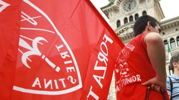 Lasorte Trieste 25/06/12 - Piazza Unità, Tifosi Triestina