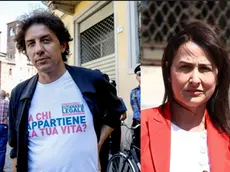 Marco Cappato dell'associazione Coscioni e la segretaria nazionale della stessa associazione, l'avvocata Filomena Gallo