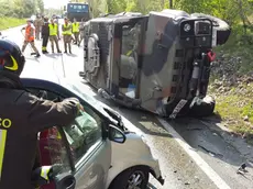 Lasorte Trieste 14/04/14 - Strada Provinciale Opicina Prosecco, Incidente con Mezzo Militare Capottato