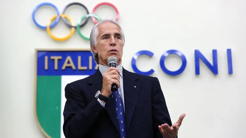 Il presidente del Coni Giovanni Malago', in una immagine dell'11 ottobre 2017. ANSA/VINCENZO TERSIGNI