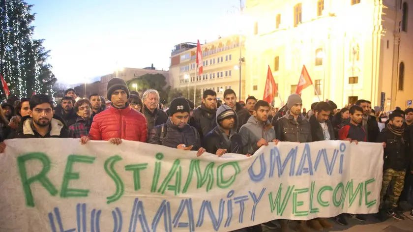 Bumbaca Gorizia 16.12.2017 Manifestazione Forum pro profughi © Fotografia di Pierluigi Bumbaca