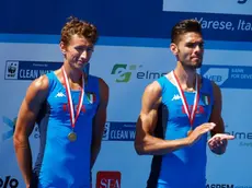 Sfiligoi a sinistra durante la premiazione