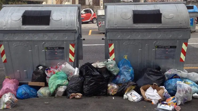 Due cassonetti dei rifiuti