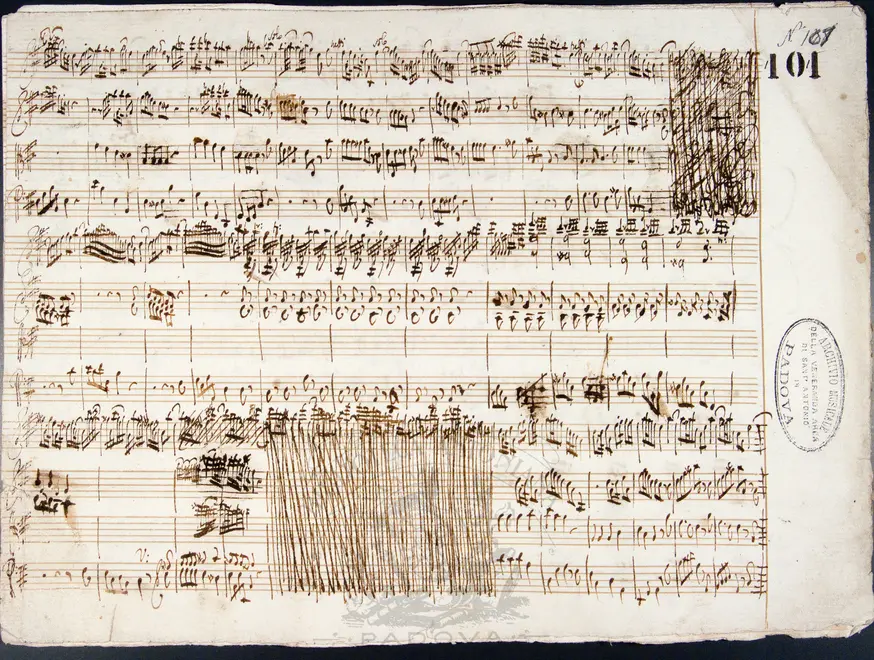 Una partitura autografa del grande musicista Tartini