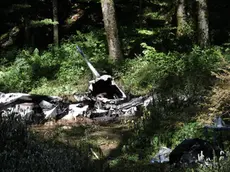 I rottami del Piper in un bosco vicino ad Aidussina (foto Bumbaca)