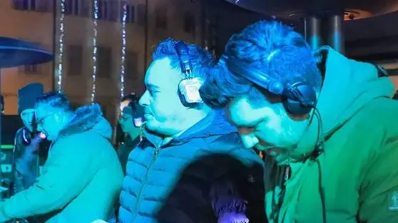 Bumbaca Gorizia 11.12.2019 Silent disco Piazza Vittoria © Foto Pierluigi Bumbaca