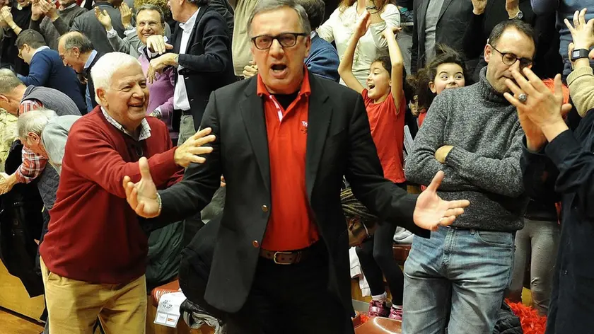 Foto BRUNI 07.02.16 Basket Serie A2 Est : ALMA Trieste-Recanati--il pres Marzini