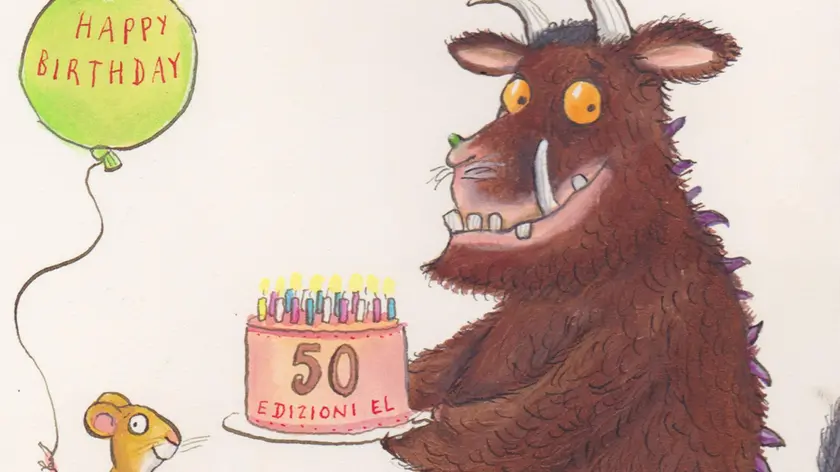 Axel Scheffler, illustratore del Gruffalò celebra con questo disegno l’anniversario di EL