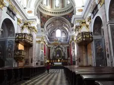 L'interno della cattedrale di San Nicola a Lubiana