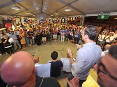 foto Bruni Trieste 01.09.2019 La protesta leghista tra sardoni e calicetti