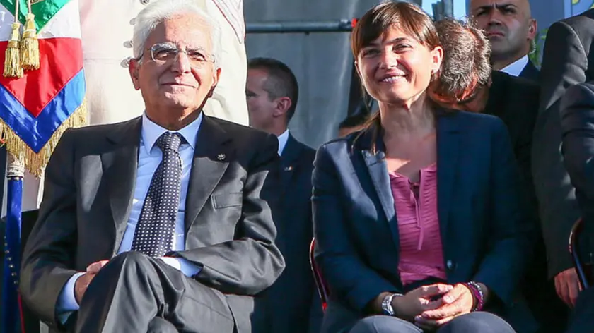 Il presidente della Repubblica Sergio Mattarella con la governatrice del Fvg Debora Serracchiani