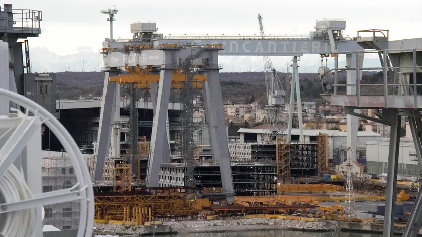 Lo stabilimento Fincantieri di Panzano al centro di una nuova querelle fra lavoratori e ditte dell’appalto. Foto Bonaventura