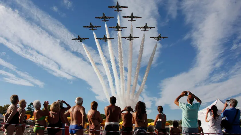 Le prove dell'air show a Grado (Bonaventura)