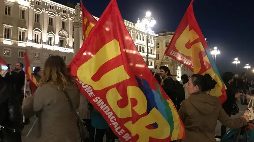 Silvano Trieste 16/10/2017 Presidio sotto il Municipio