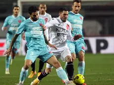 Gli alabardati Brivio e Maracchi in azione nel match di Padova