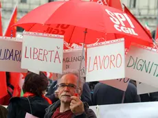 Una manifestazione della Cgil per il diritto al lavoro e alla dignità