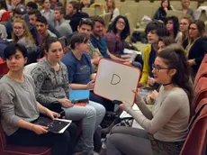 Foto Bruni 02.04.14 Università Trieste:gara a quiz degli studenti delle superiori