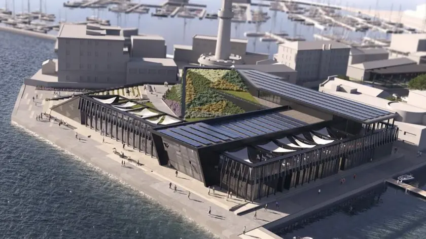 Un rendering del parco del mare nella sua quinta versione