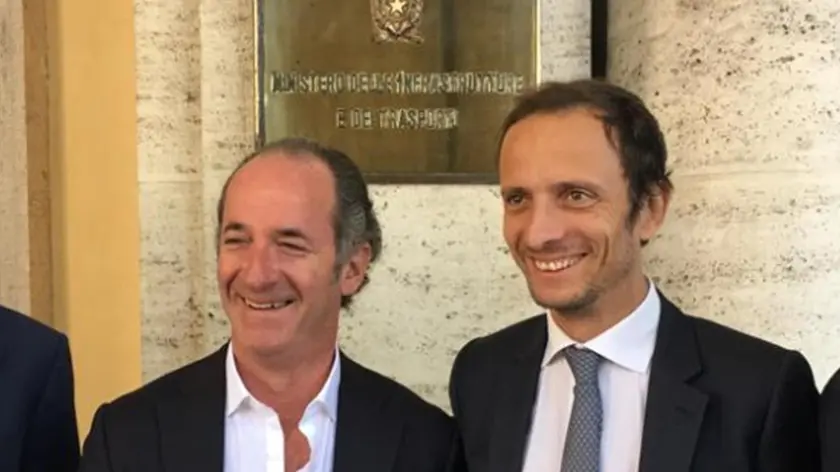 Il presidente del veneto Luca Zaia e del Fvg Massimiliano Fedriga