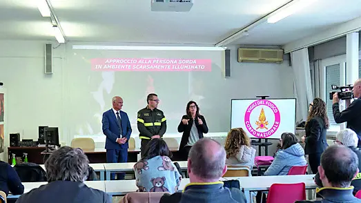 L’incontro di ieri nel comando di via D’Alviano Foto Massimo Silvano