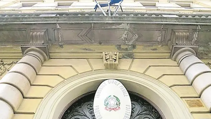 L’ingresso del palazzo di giustizia di Gorizia