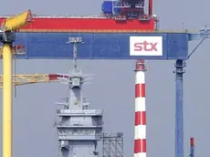 Il cantiere Stx a Saint-Nazaire. ANSA/FRANCK DUBRAY FRANCE OUT