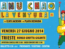 Il manifesto del concerto triestino di Manu Chao: scaricalo in alta definizione seguendo le istruzioni qui sotto