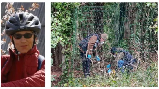 Una foto di Liliana (da Facebook) e la Polizia scientifica (Foto Lasorte)