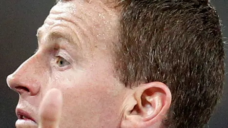 Referee Nigel Owens of Wales signals during the Tri Nations rugby match between South Africa and New Zealand at FNB stadium in Johannesburg, South Africa, Saturday Aug. 21, 2010. New Zealand beat South Africa 29-22. (AP Photo/Themba Hadebe)
