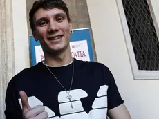 Il nuotatore Manuel Bortuzzo in Campidoglio per la cerimonia di consegna del Premio Simpatia 2019, Roma, 5 giugno 2019. ANSA/RICCARDO ANTIMIANI