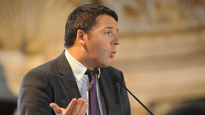 Foto Riccardo Sanesi/LaPresse.politica.06 2 2014 Firenze - Palazzo Vecchio salone del 500.Incontro tra il segretario del Pd, Matteo Renzi, e il presidente di Confindustria, Giorgio Squinzi a Palazzo Vecchio a Firenze.Nella foto: Matteo Renzi..Photo Riccardo Sanesi/LaPresse.news.6 Feb 2014 Florence.Meeting Matteo Renzi and Giorgio Squinzi .In The pic : Matteo Renzi.